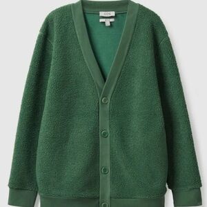 COS Green Teddy Cardigan